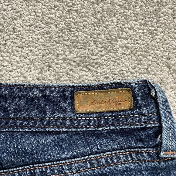 Eddie Bauer Classic Fit Denim Jeans Womens 31x29 Blue Dark Wash Straight Mid Rs - Picture 5 of 15